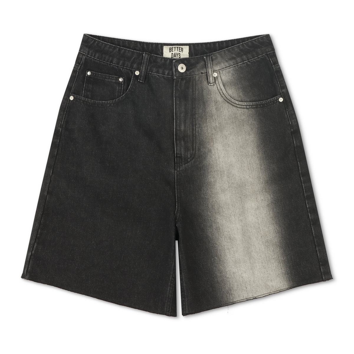 Black Sun Beam Jean Shorts