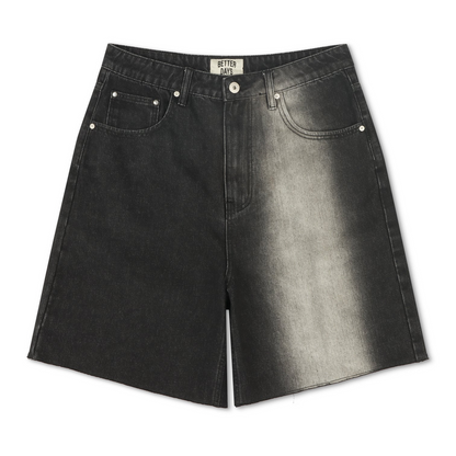 Black Sun Beam Jean Shorts