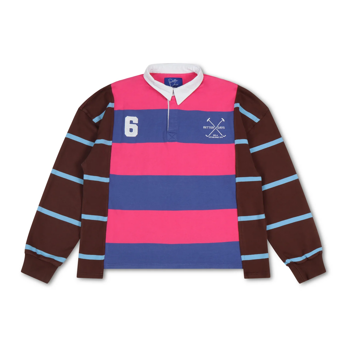 Ralph’s Rugby Polo (Brown/Pink)