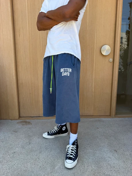 Navy 3/4 Shorts