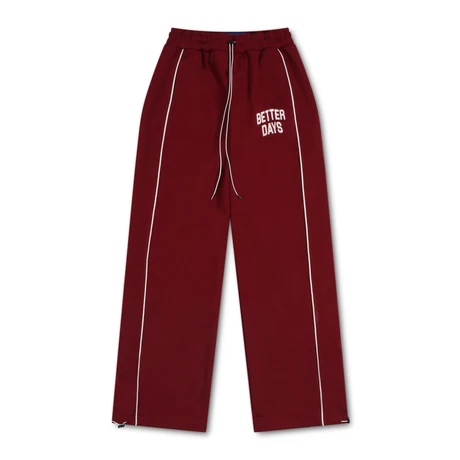Maroon Mesh Pants